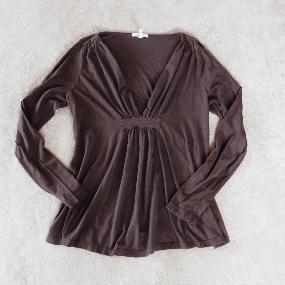 Brown maternity top by OLD NAVY